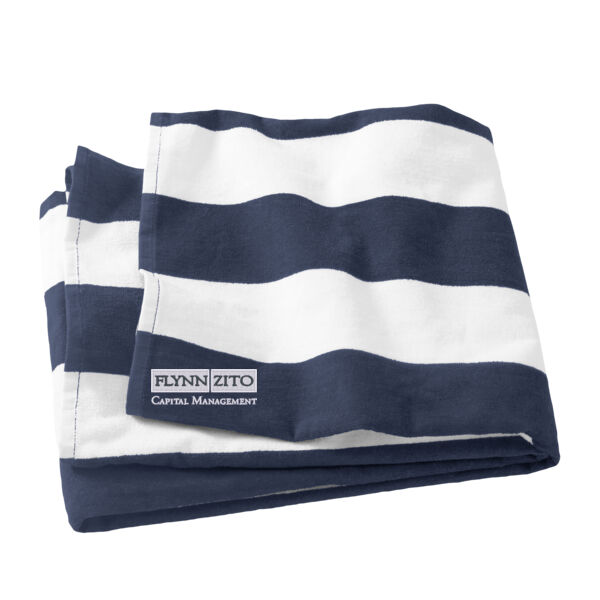 Port Authority Flynn Zito Embroidered - Cabana Stripe Beach Towel Thumbnail